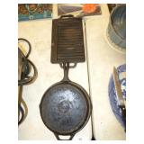 LODGE CAST IRON SKILLET & PACIFIC GRIDDLE