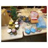CHRISTMAS ITEMS, 9 JARS OF PICKLES, MORE