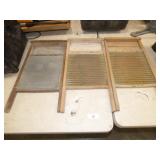 3 VINTAGE WASHBOARDS