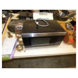 MICROWAVE, COOLER, CD RADIO, BRASS ITEMS
