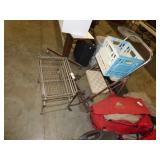 METAL RACK, STEP STOOL