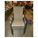 4 OUTDOOR STACK CHAIRS