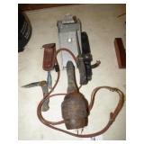 OLD TIMER LOCK BLADE KNIFE & CASE, METAL KNIFE CAS