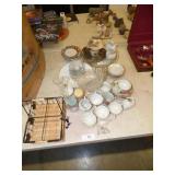 ASSORTED DISHES & GLASS ITEMS