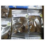 50 WHEAT CENTS MIXED DATES