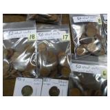 50 WHEAT CENTS MIXED DATES