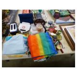 CANDLES, KITCHEN ITEMS, BLANKET