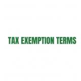 TAX EXEMPTION TERMS