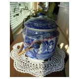Copeland Spode Ginger Jar with handle  (behind