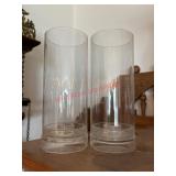 Glass candlabras with storm Glass Flutes (dining