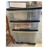 Rolling organizer with contents (dining room)