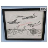 Framed print - train room