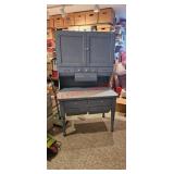 Painted Blue Kitchen Queen/Bakers Cabinet