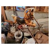 Bouncy horse - under house