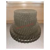 Stack of clear plates 3 sizes (kitchen)