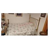 Gold Colored Bed and Frame (middle room