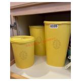 3 extra large Vintage Tupperware Canisters with