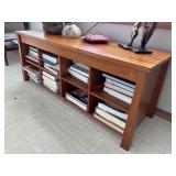 46in Wide low nook table- no contents     (behind