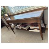 43in wide storage table  (behind kitchen bar)
