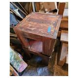 Two end tables - under house