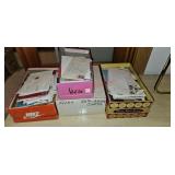 4 small boxes of Vintage Letters with stamps on