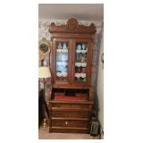Antique Cylinder Secretary Roll Top Desk (Guest
