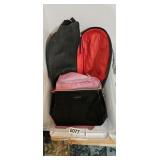 Makeup bags, more (master closet)