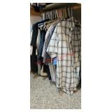 Clothing Lot on bottom rack (master closet)