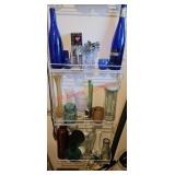 Bottom 3 shelves of glassware (laundry room)