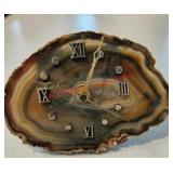 Agate slice clock - train room