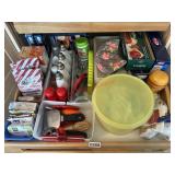 Contents of this pantry shelf   (kitchen)