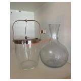 Matching ice bucket and decanter/ Vase