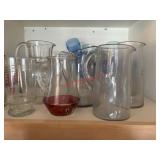 6 glass water pitchers   (kitchen)
