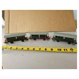 Three HO scale train cars - train room