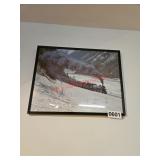 Framed photo - train room