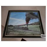 Framed photo - train room