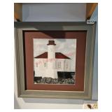 Framed painting- train room