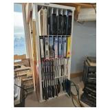 Rack with contents- train room