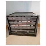 Miniature hardware storage/supplies - train room