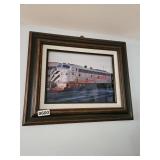 Framed photo - train room
