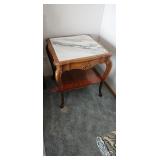Marble top End Table 24" X 24" X 26" (Living