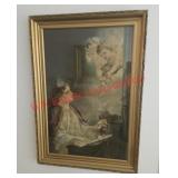 Vintage Framed Print St Cecilia Patron Saint of