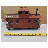 Mostly plastic model caboose- train room