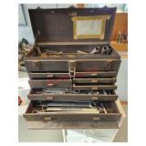 Kennedy toolbox with contents- train room