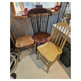 Vintage wooden chairs - train room
