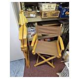 Vintage folding chairs- off train room