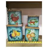 Hand painted wooden nesting boxes - off train