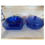 Cobalt Blue Bakeware and mixing bowls (kitchen)