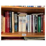 Shelf lot of Cook Books (dining room)