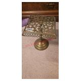 Brass colored stand (guest bedroom)